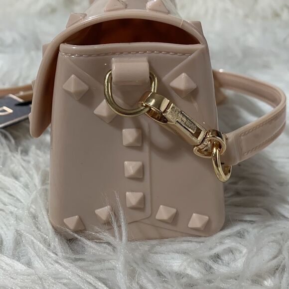 🍁$12 sale🍁DELUXITY jelly crossbody bag studded gold hardware removbl adj strap - Picture 3 of 11